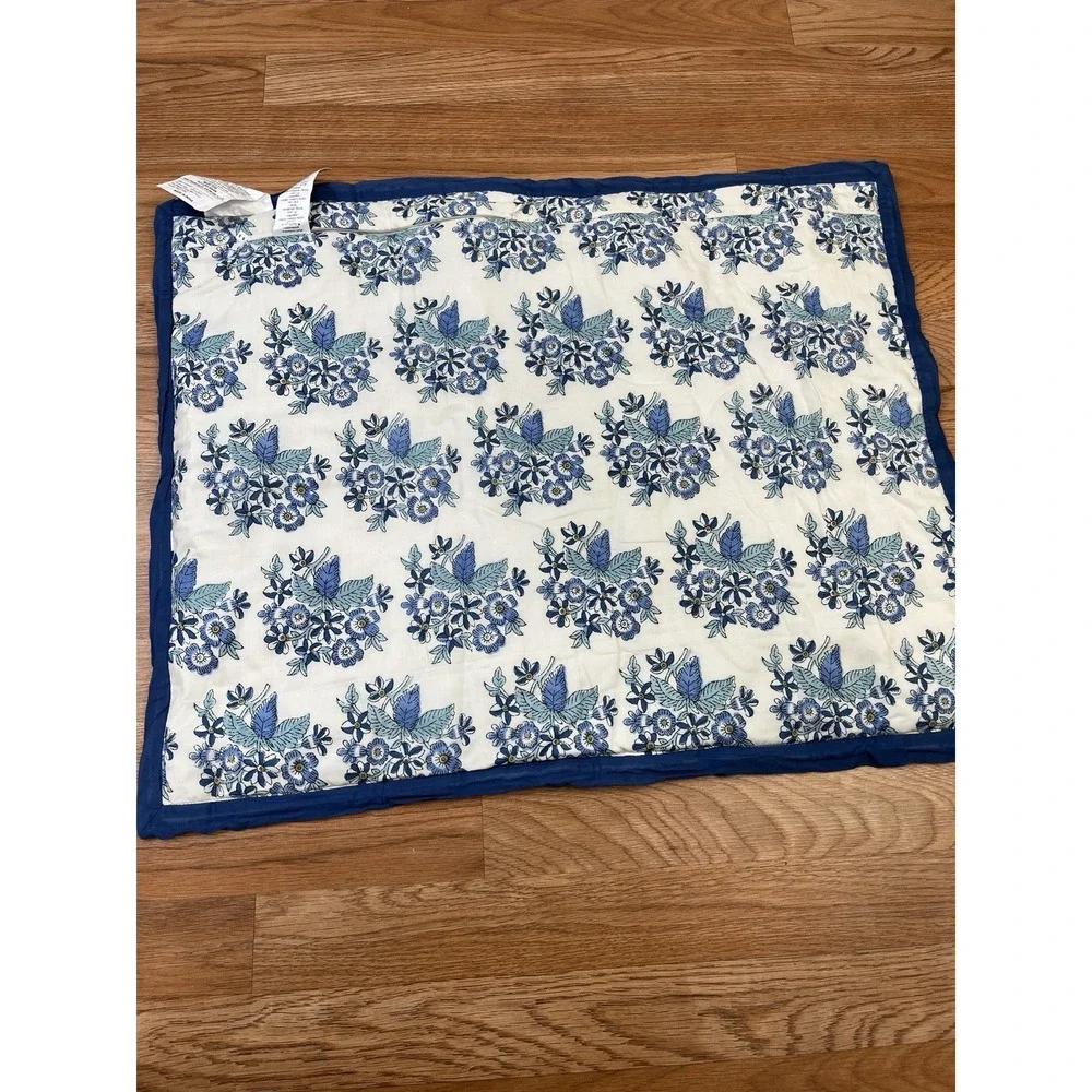 Pottery Barn Hawthorn Standard Cotton Pillow‎ Sham, One Piece Blue 26x20in